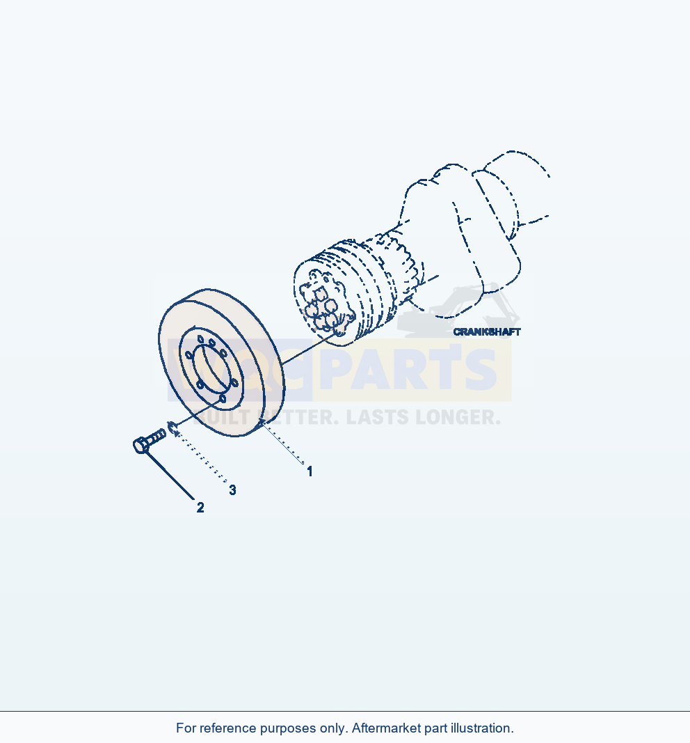 Komatsu WA470-6 Vibration Damper Serial A46001-UP parts diagram