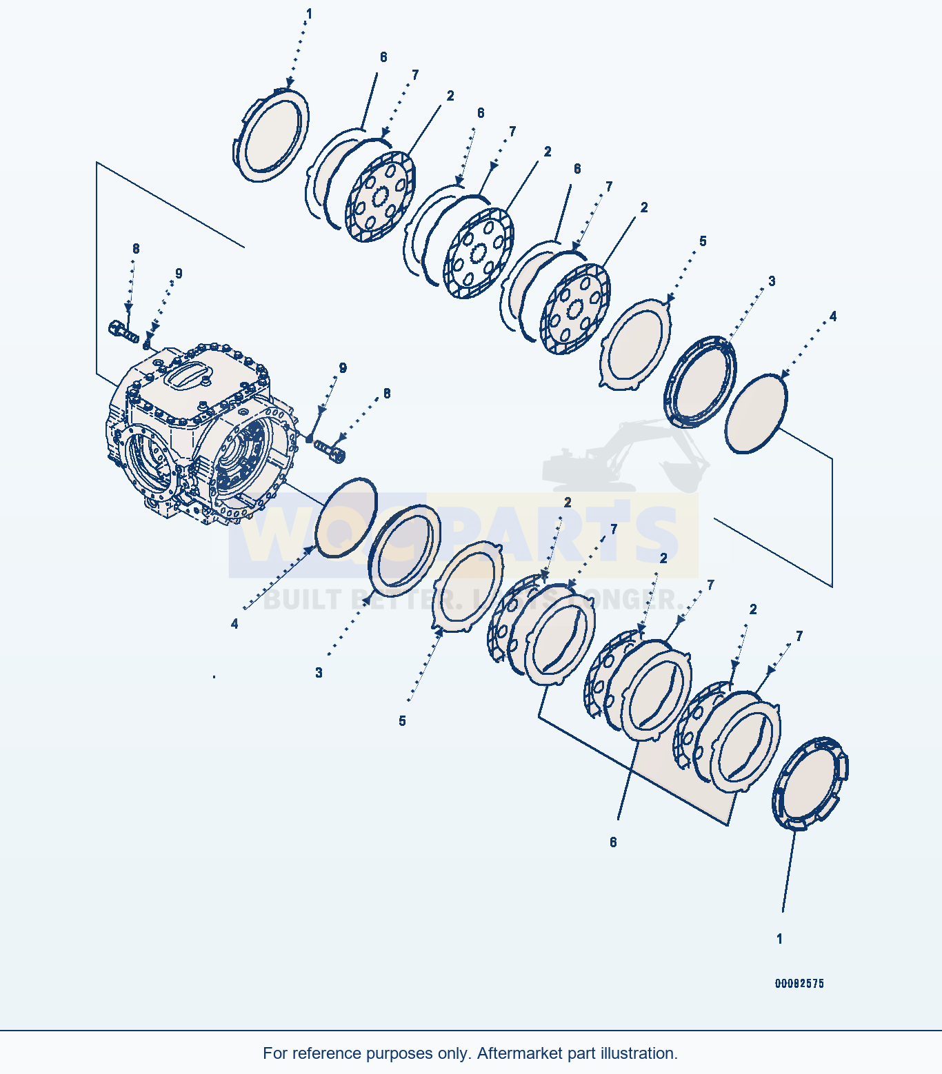 Komatsu WA470-6 Front Axle (Brake) (|F00139) parts diagram