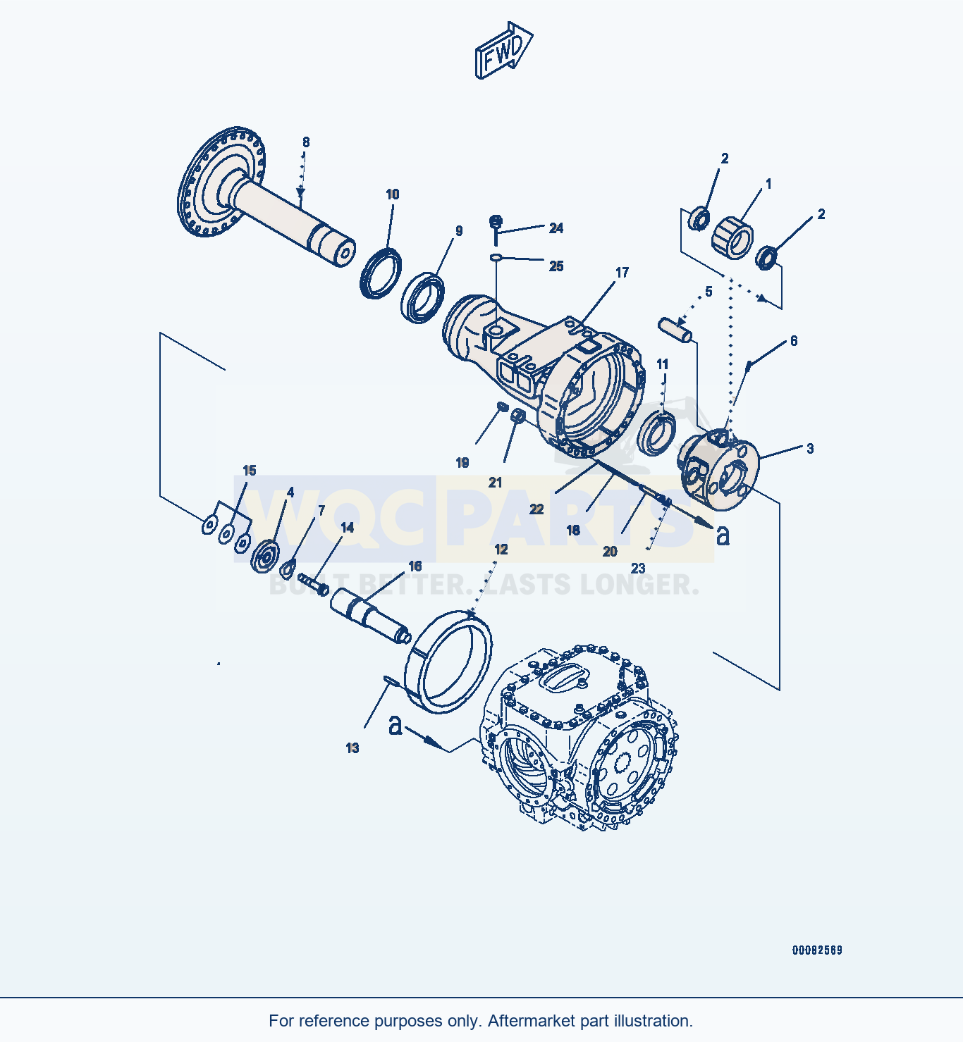 Komatsu WA470-6 Front Axle (Final Drive L.H.) (|F00133) parts diagram
