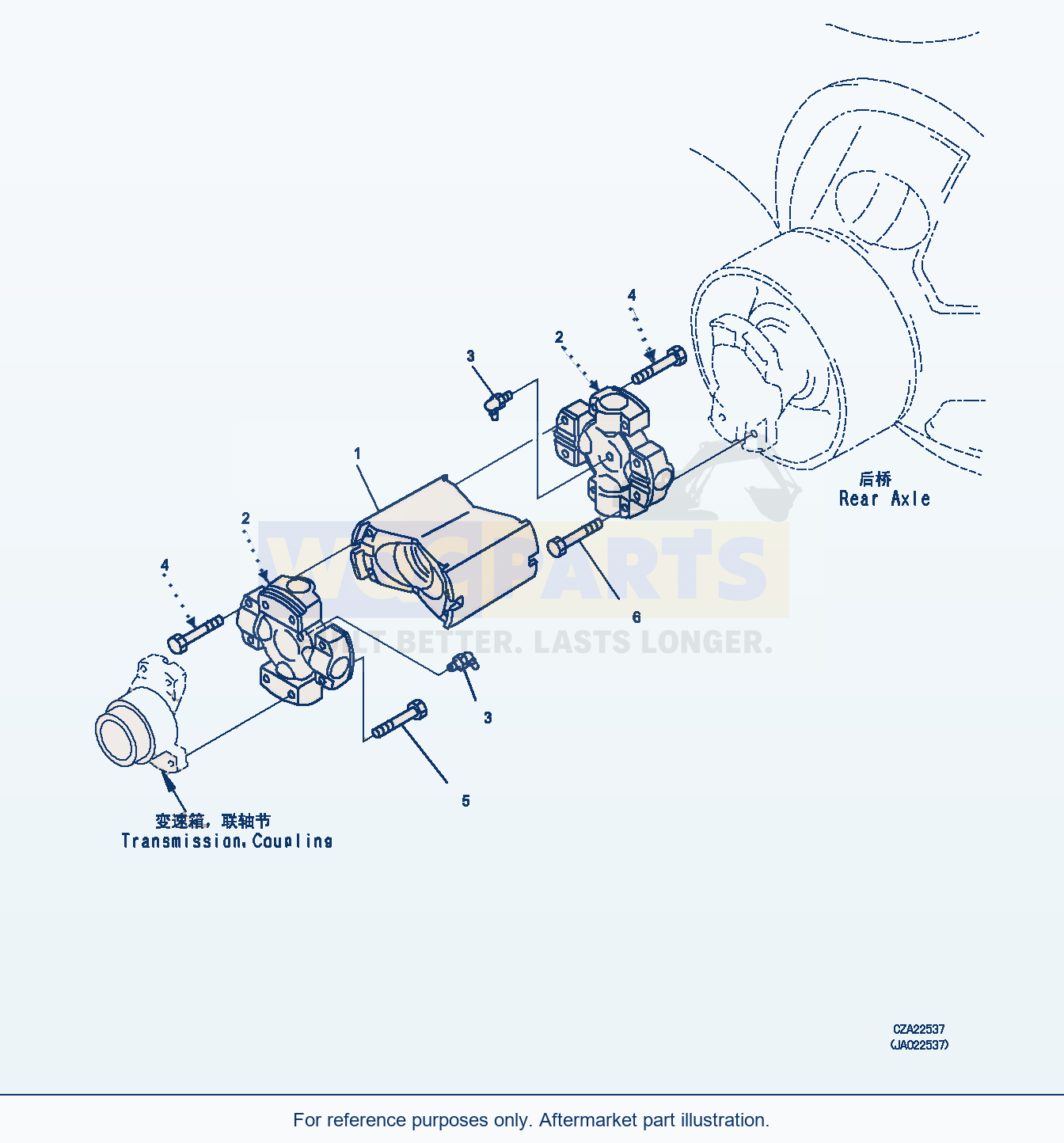 Komatsu WA470-6 Propeller Shaft (Rear) (|F00091) parts diagram