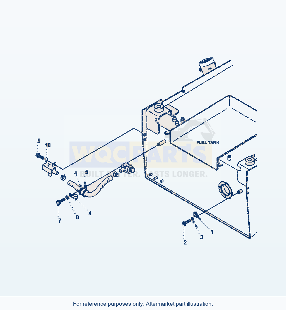 Komatsu WA470-6 Fuel Tank Clips Serial A45001-UP parts diagram