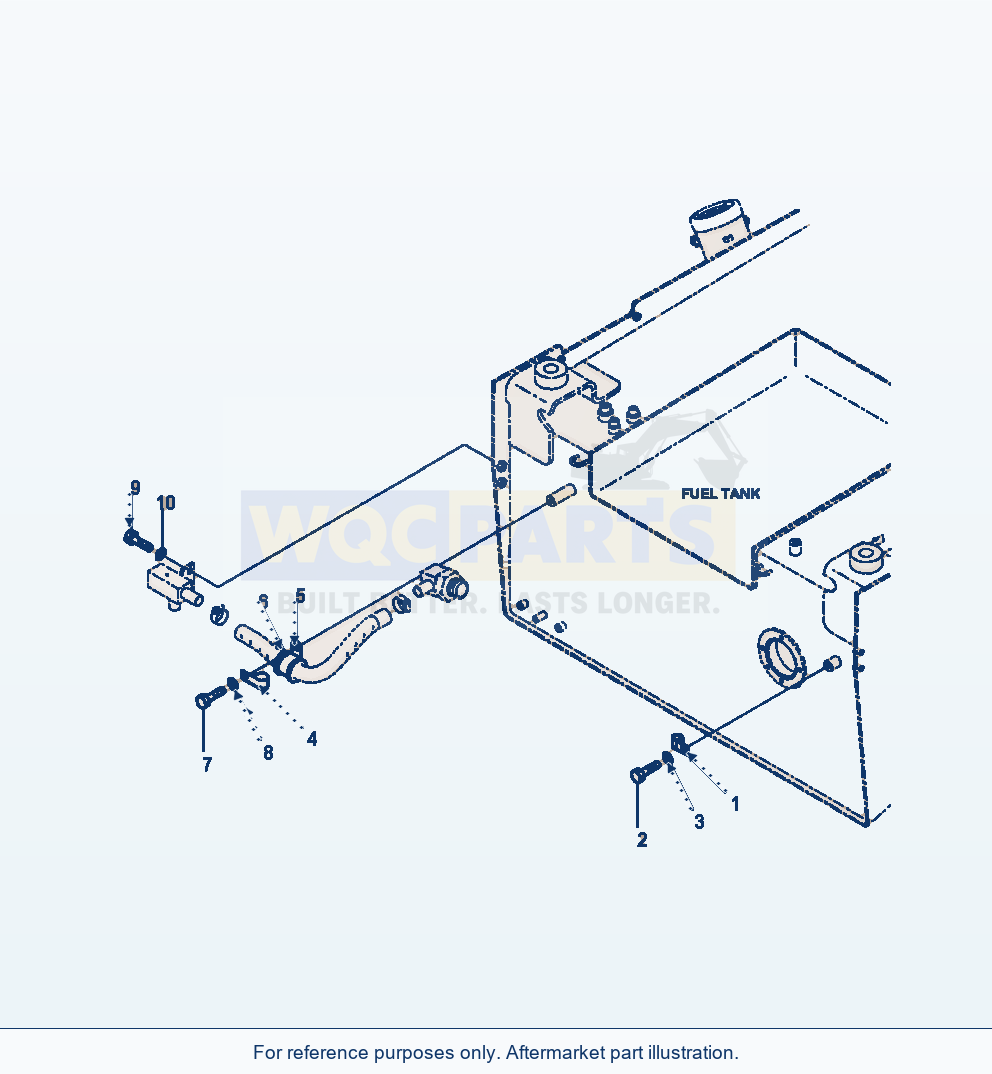 Komatsu WA470-6 Fuel Tank Clips Serial A46001-UP parts diagram