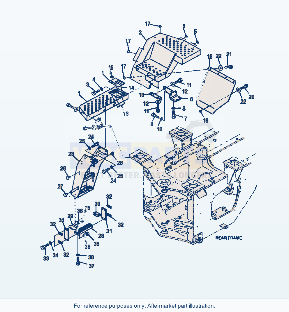 Komatsu WA470-6 Entry Ladder Right Side Serial A46001-UP parts diagram