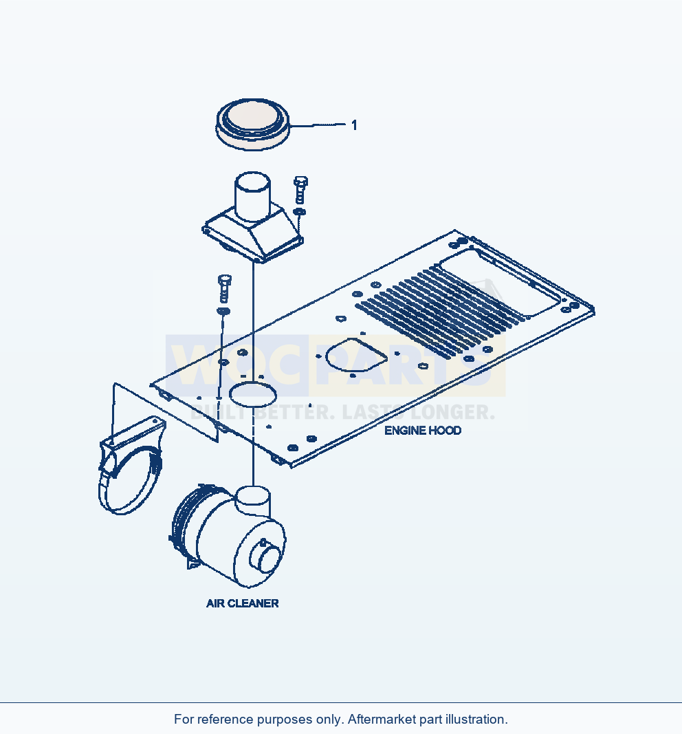 Komatsu WA470-6 Hood Air Cleaner Cap Serial A46001-UP parts diagram