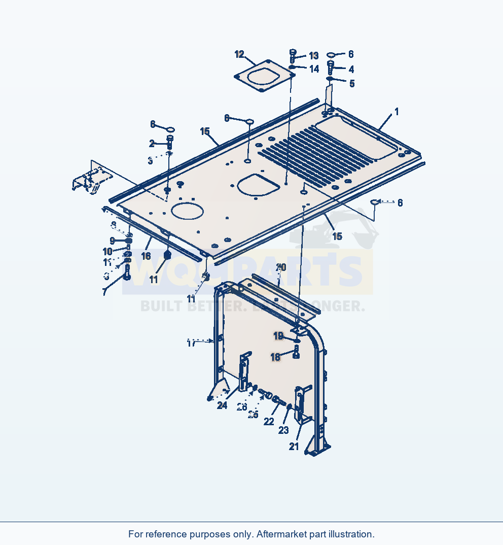 Komatsu WA470-6 Hood Cover (Full Fender) Serial A45001-UP parts diagram