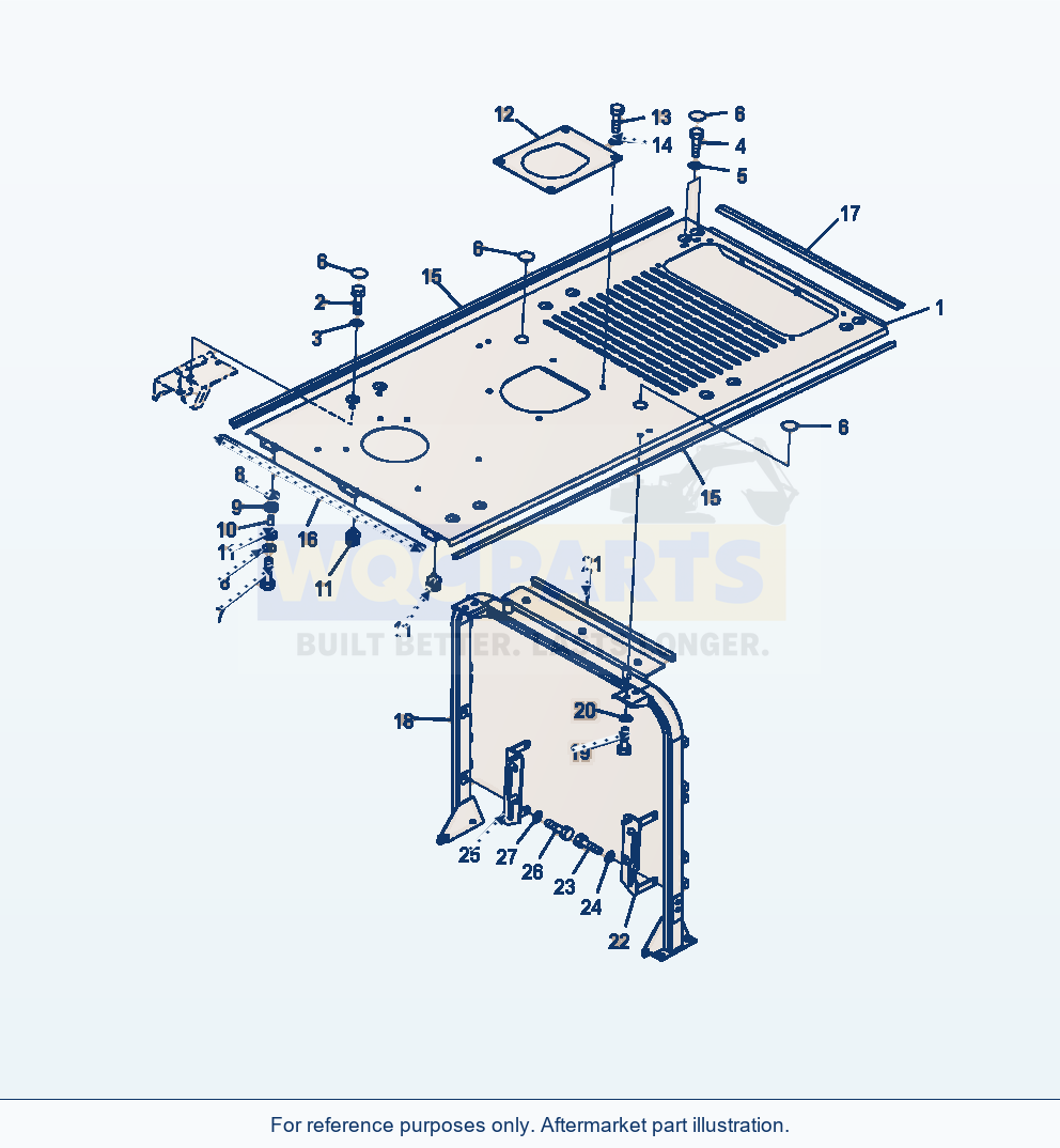 Komatsu WA470-6 Hood Cover (Full Fender) Serial A46001-UP parts diagram