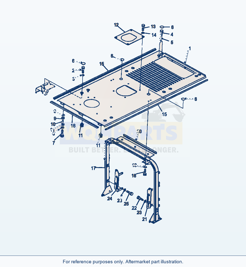 Komatsu WA470-6 Hood Cover Serial A45001-UP parts diagram