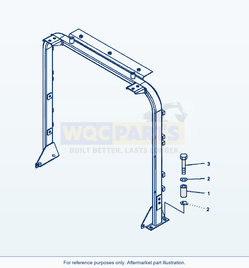 Komatsu WA470-6 Hood Frame Mounting Serial A45001-UP parts diagram