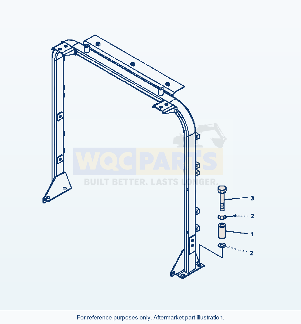 Komatsu WA470-6 Hood Frame Mounting Serial A46001-UP parts diagram
