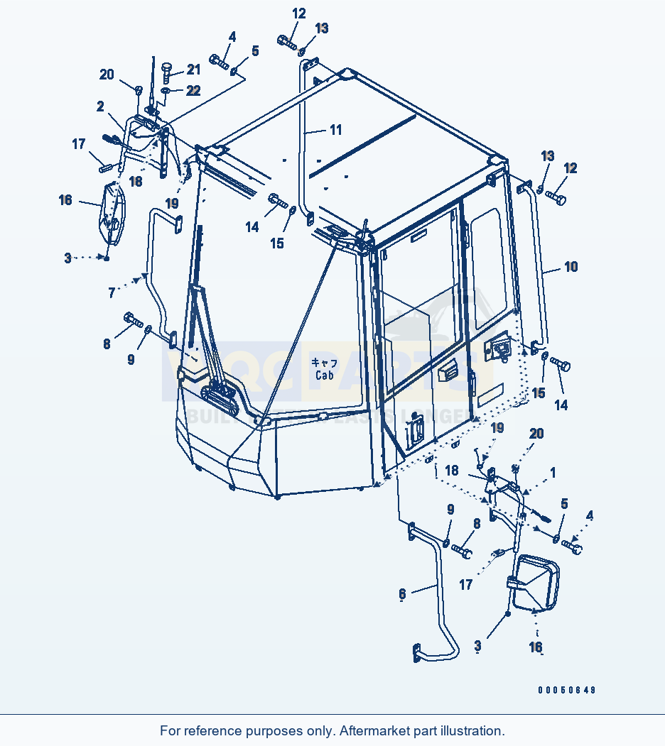Komatsu WA470-6 Mirror(#85001-90000) Serial 85001-90215 (ECOT3) parts diagram