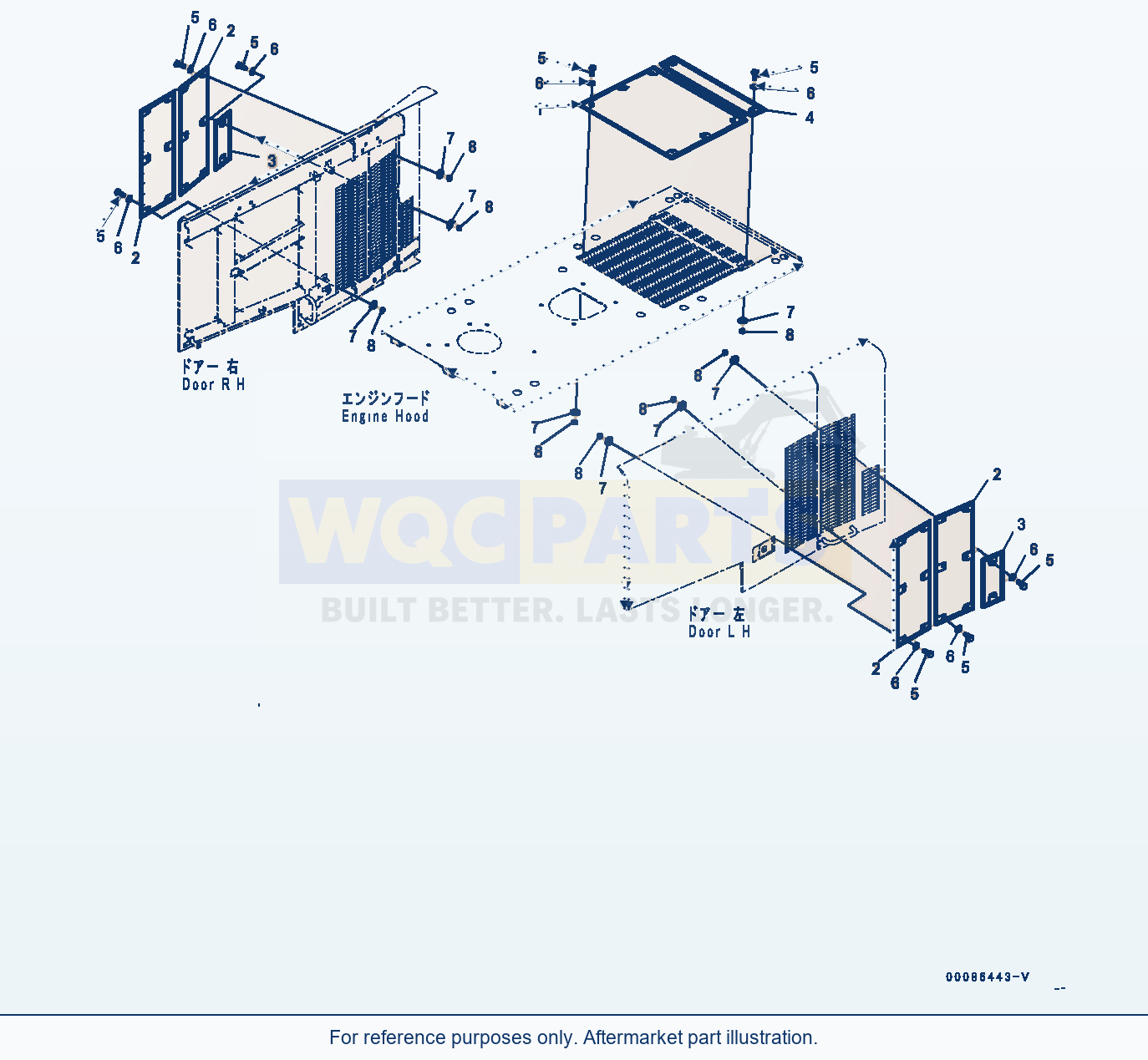 Komatsu WA470-6 Fire Proof Net (#90216-) Serial 90216-UP parts diagram