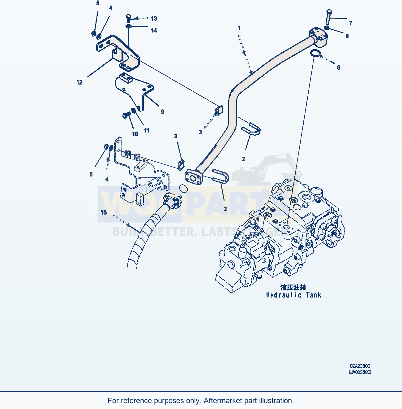 Komatsu WA470-6 Hydraulic Pump (Hydraulic Piping) (|H00238) parts diagram