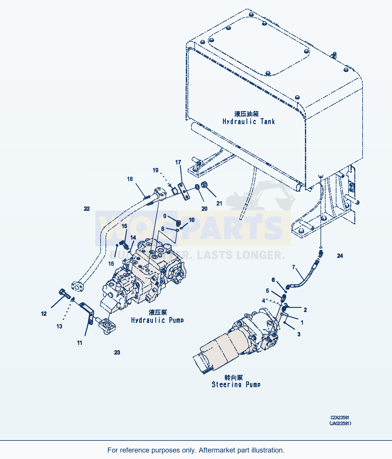 Komatsu WA470-6 Hydraulic Pump (Ls Piping) (|H00242) parts diagram