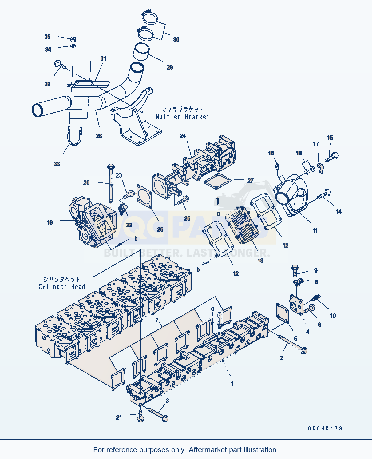 Komatsu WA470-6 Aa Engine — Air Intake Manifold And Connection parts diagram