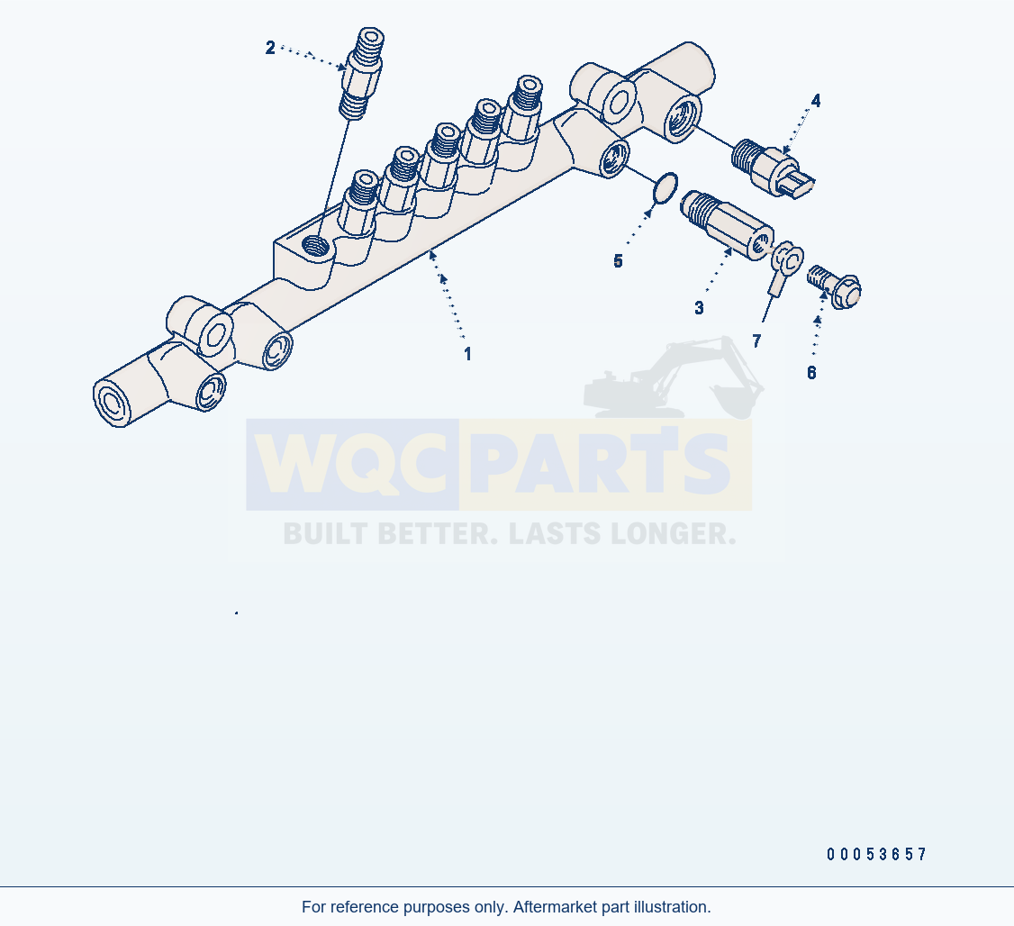 Komatsu WA470-6 Aa Engine — C0mm0N Rail (Inner Parts) parts diagram