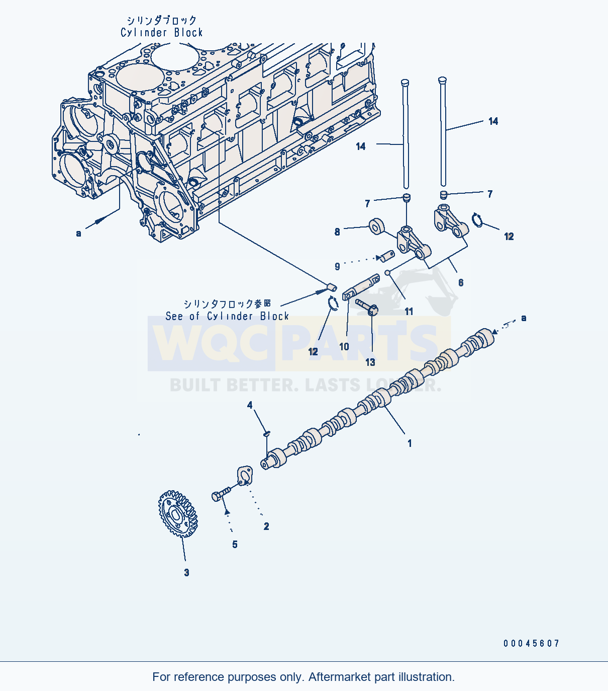 Komatsu WA470-6 Aa Engine — Camshaft And Camfollower parts diagram