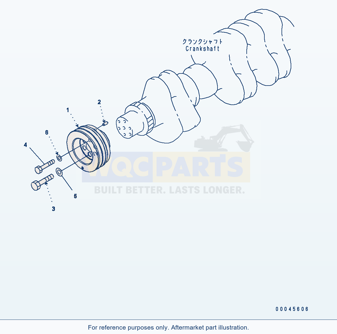 Komatsu WA470-6 Aa Engine — Crank Pulley (Hardening Pulley) parts diagram