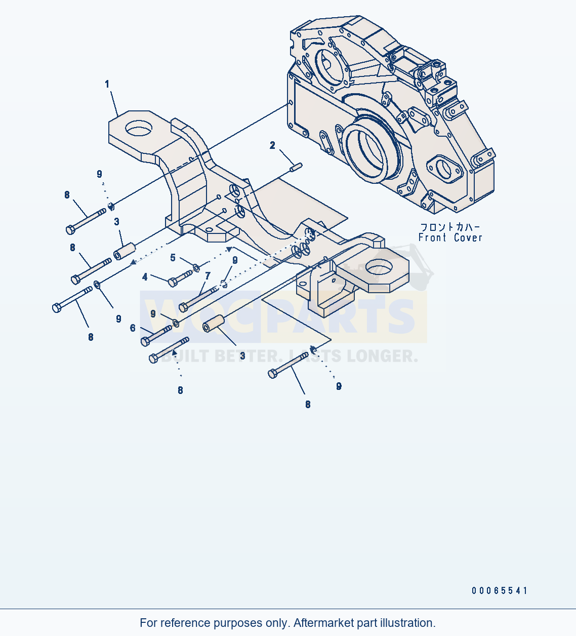 Komatsu WA470-6 Aa Engine — Engine Front Support parts diagram