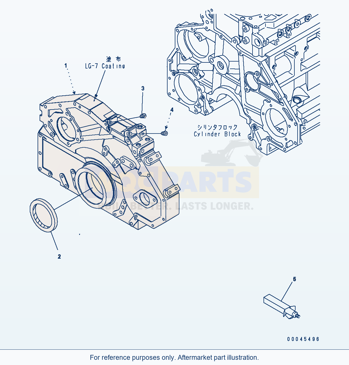 Komatsu WA470-6 Aa Engine — Front Cover parts diagram