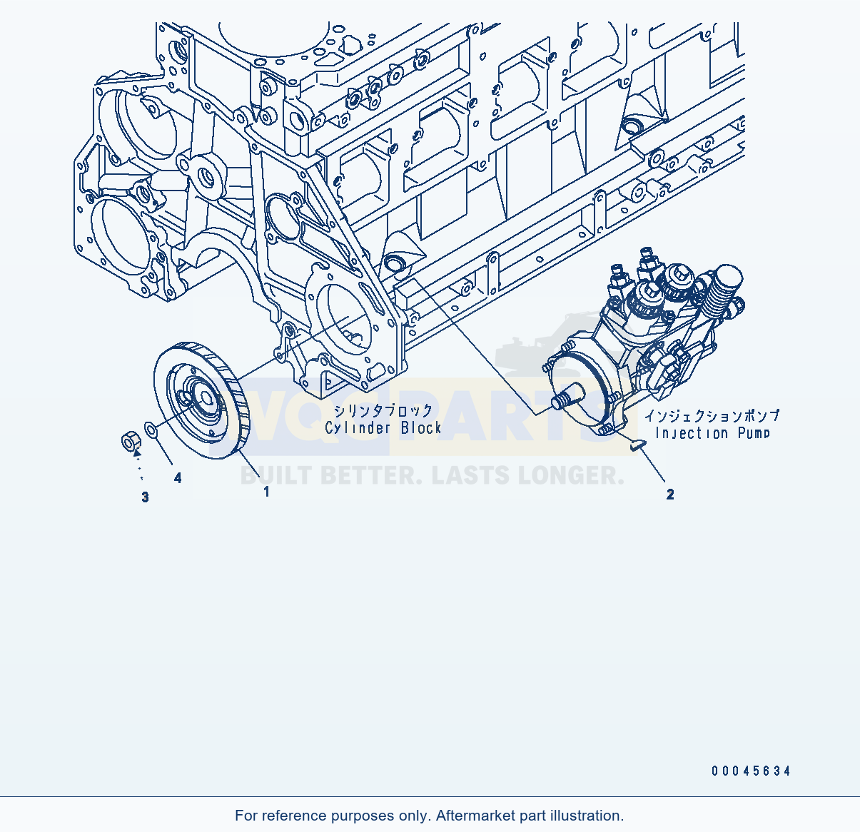 Komatsu WA470-6 Aa Engine — Fuel Supply Pump Drive parts diagram