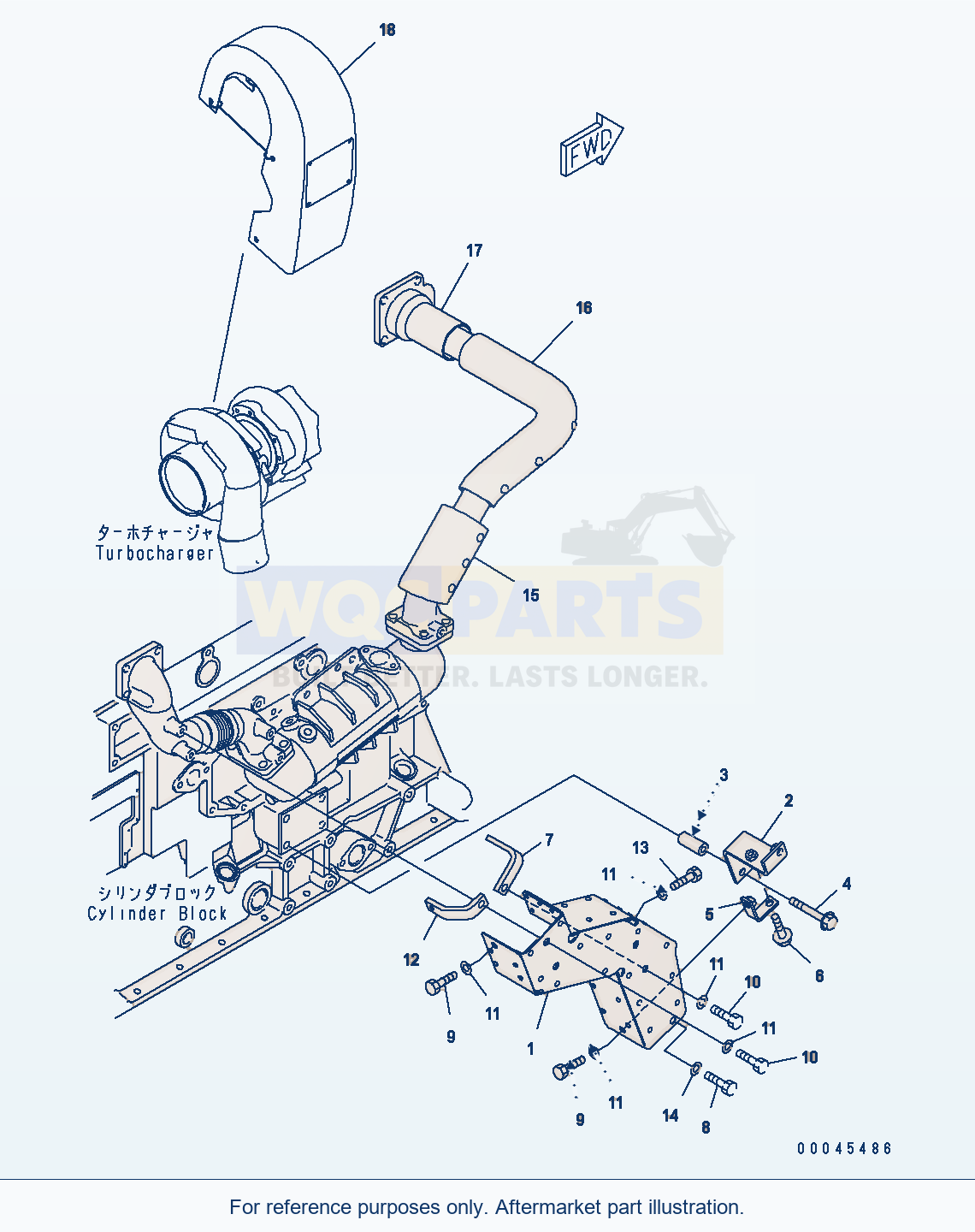 Komatsu WA470-6 Aa Engine — Heat Shield parts diagram