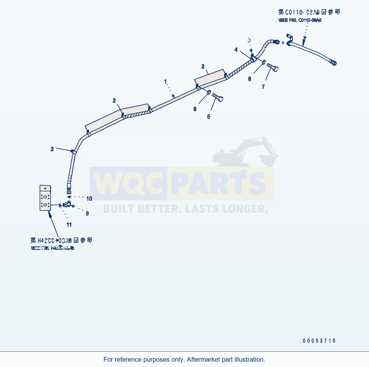 Komatsu WA470-6 C0 Cooling System — Cooling Line parts diagram