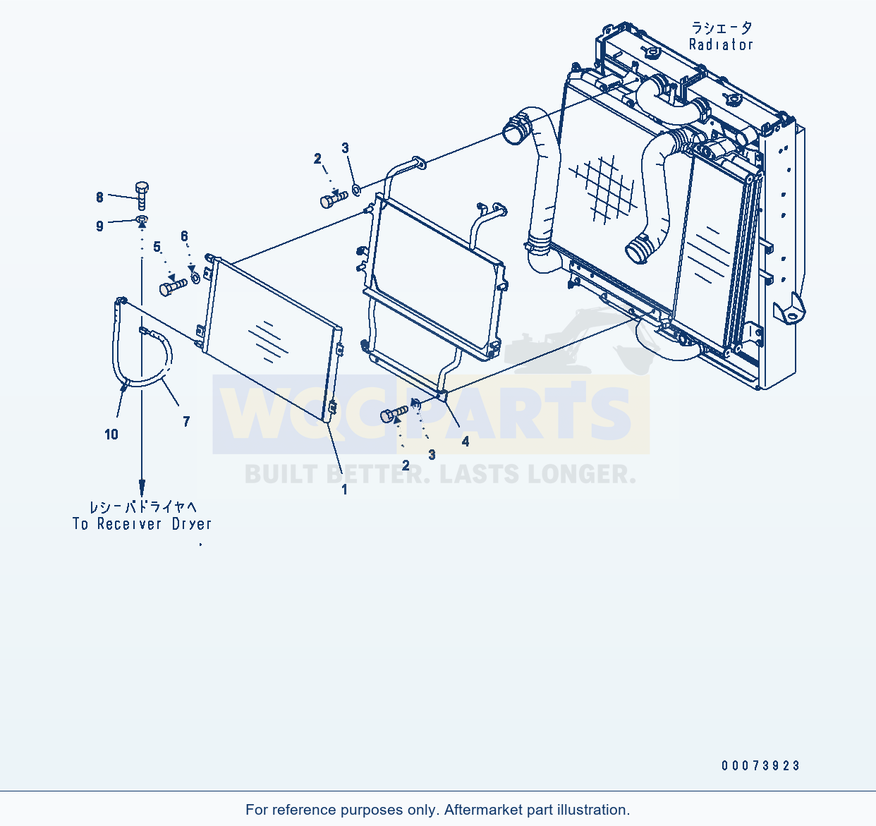 Komatsu WA470-6 C0 Cooling System — Radiator (Condensor) parts diagram