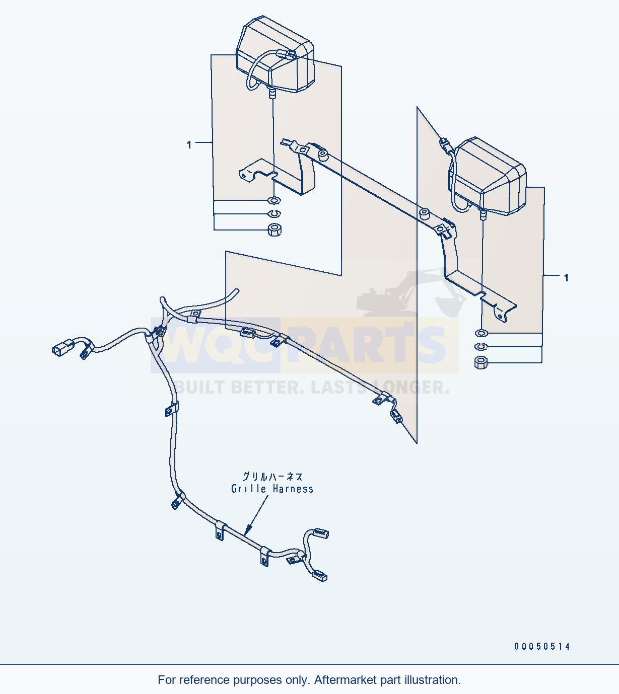 Komatsu WA470-6 C0 Cooling System — Radiator (Lamp) parts diagram