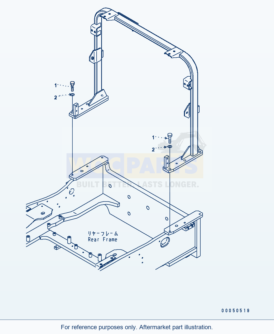Komatsu WA470-6 C0 Cooling System — Radiator (Mouting Parts) parts diagram