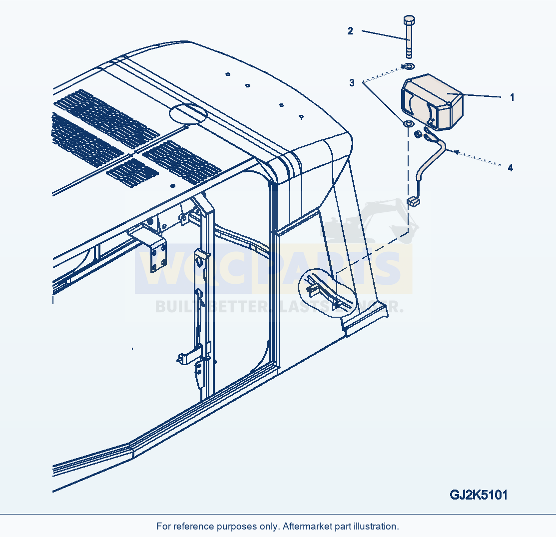 Komatsu WA470-6 E0 Electrical System — Back Up Alarm (Options) parts diagram
