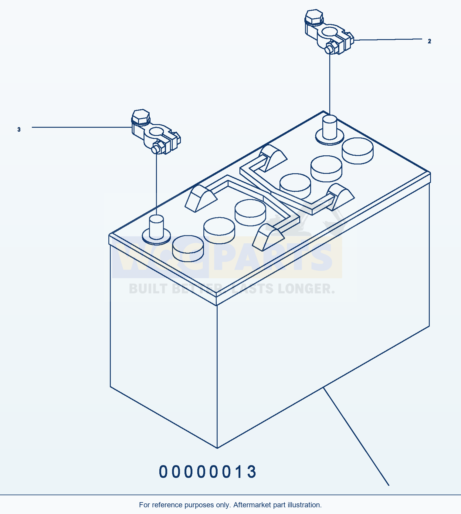 Komatsu WA470-6 E0 Electrical System — Battery - 143Ah parts diagram