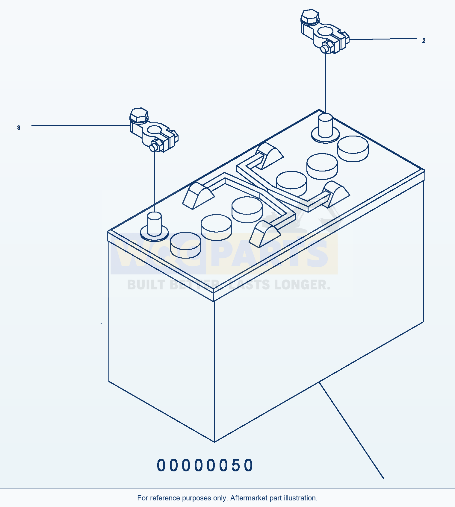 Komatsu WA470-6 E0 Electrical System — Battery - 180Ah parts diagram