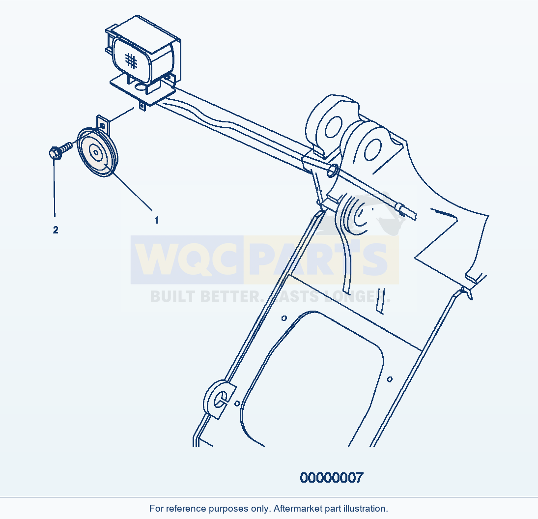Komatsu WA470-6 E0 Electrical System — Horn parts diagram