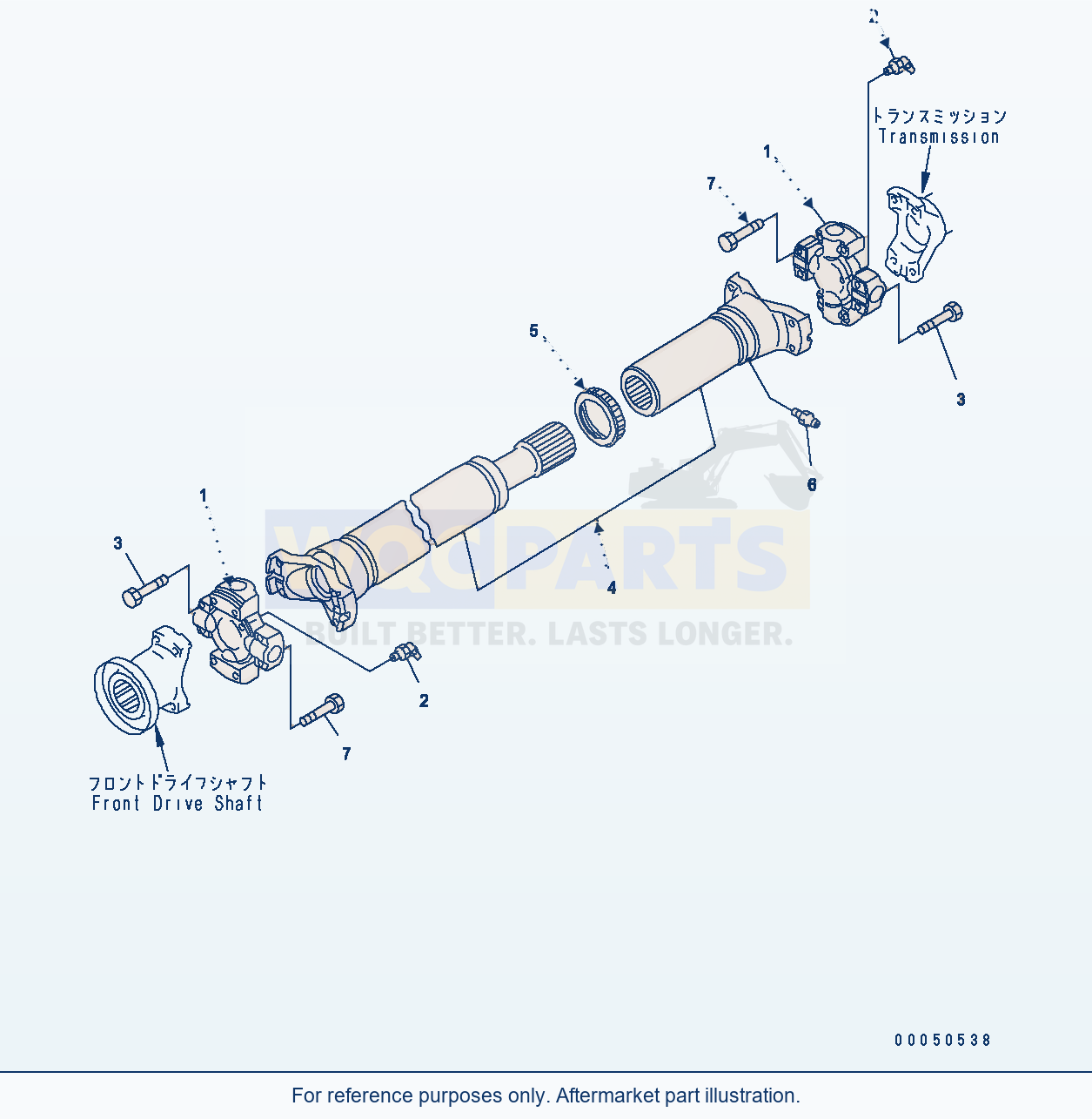 Komatsu WA470-6 F0 Transmission — Drive Shaft parts diagram