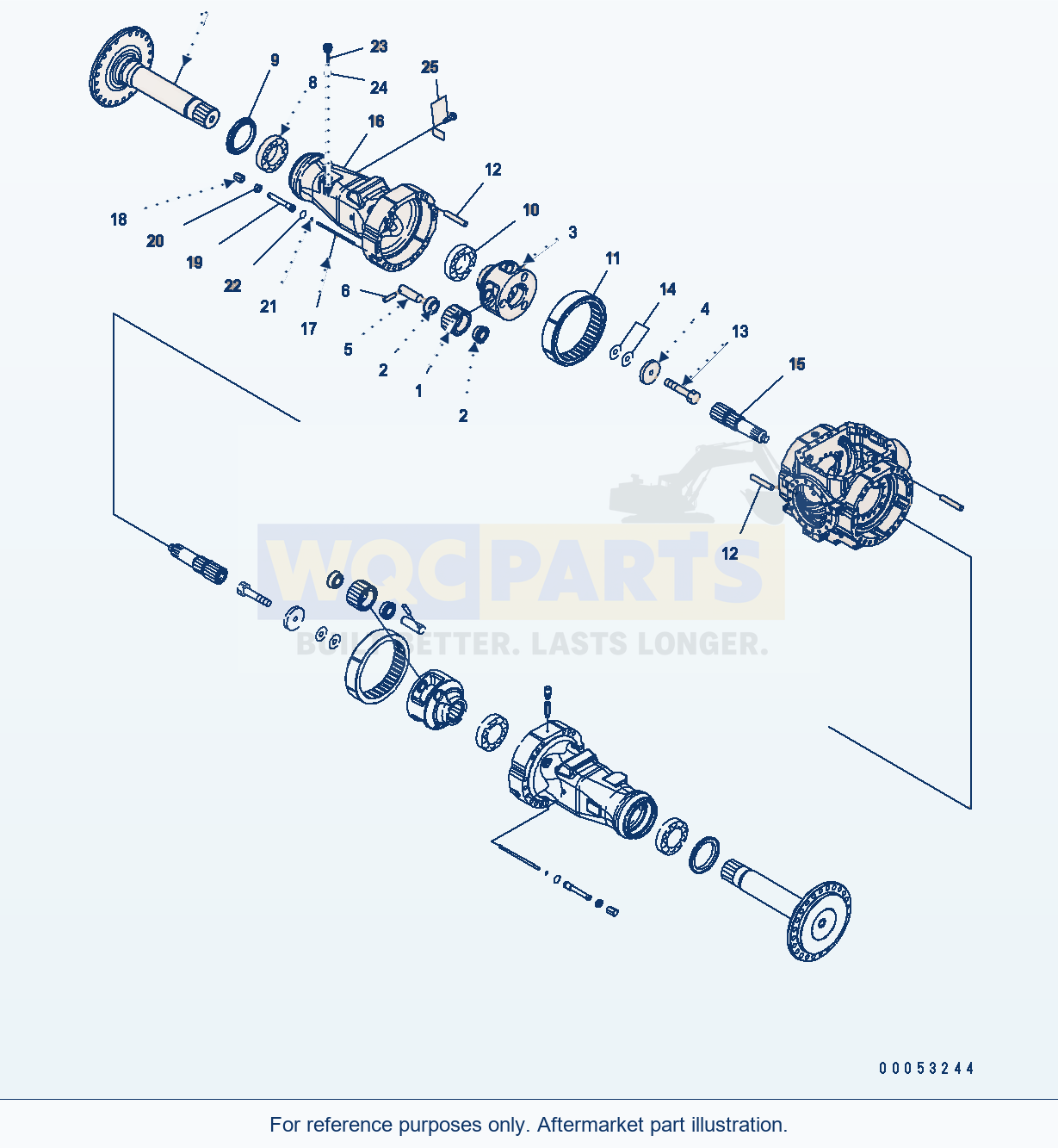 Komatsu WA470-6 F0 Transmission — Rear Axle (Final Drive) (Rhs) parts diagram