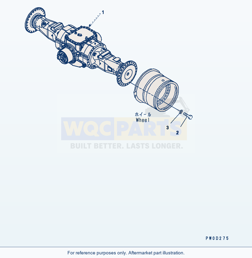 Komatsu WA470-6 F0 Transmission — Rear Axle Mounting parts diagram