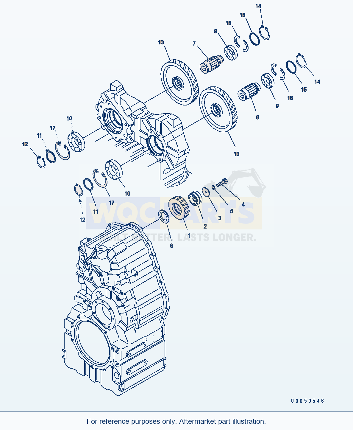 Komatsu WA470-6 F0 Transmission — Transmission (P.T.O.) parts diagram
