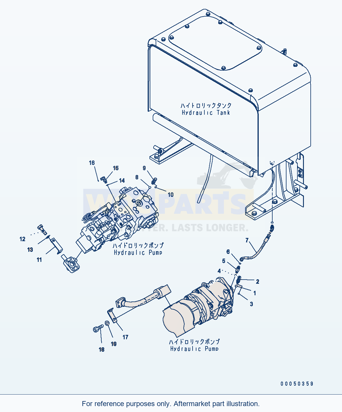 Komatsu WA470-6 H0 Hydraulic System — Hydraulic Pump (Ls Line) parts diagram