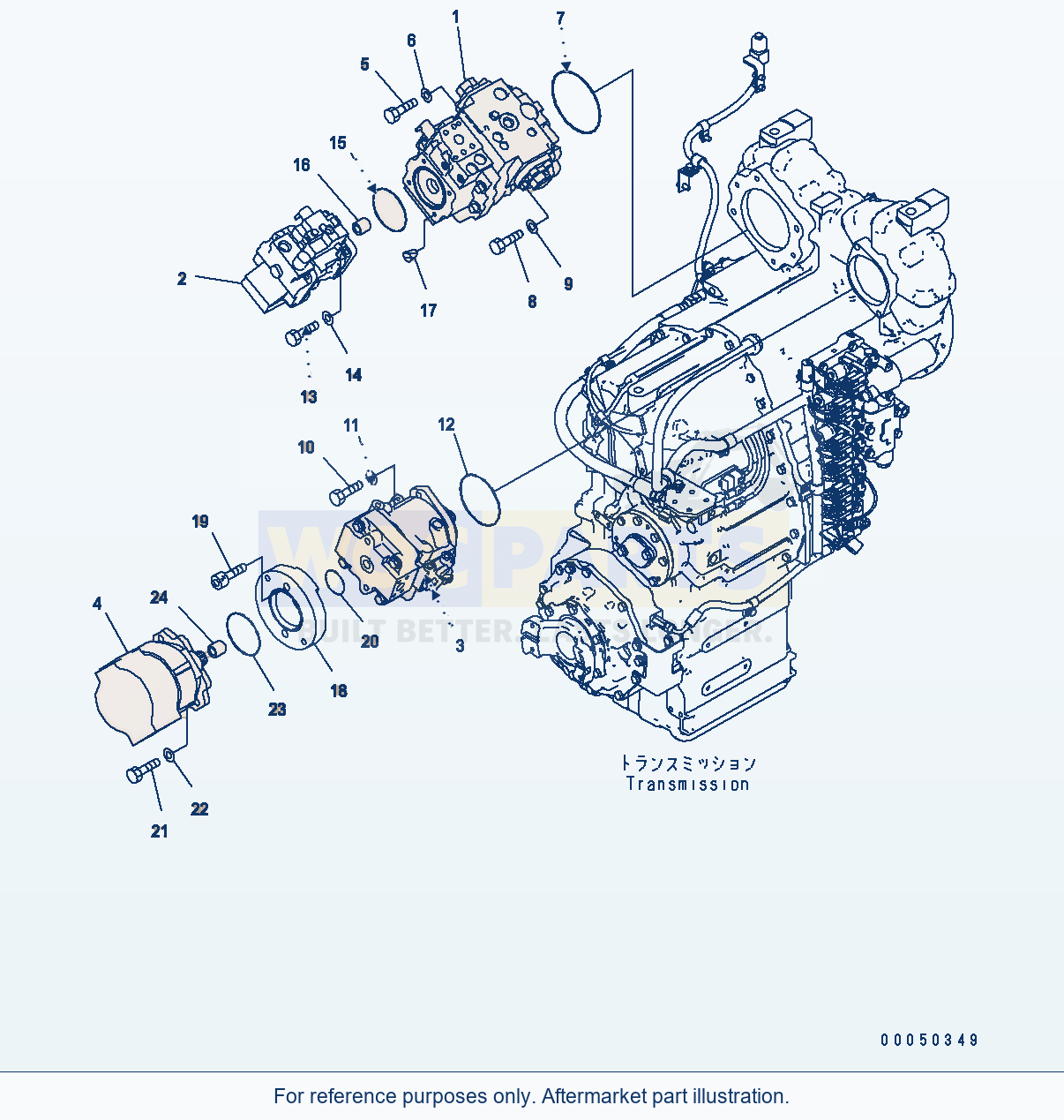 Komatsu WA470-6 H0 Hydraulic System — Hydraulic Pump parts diagram