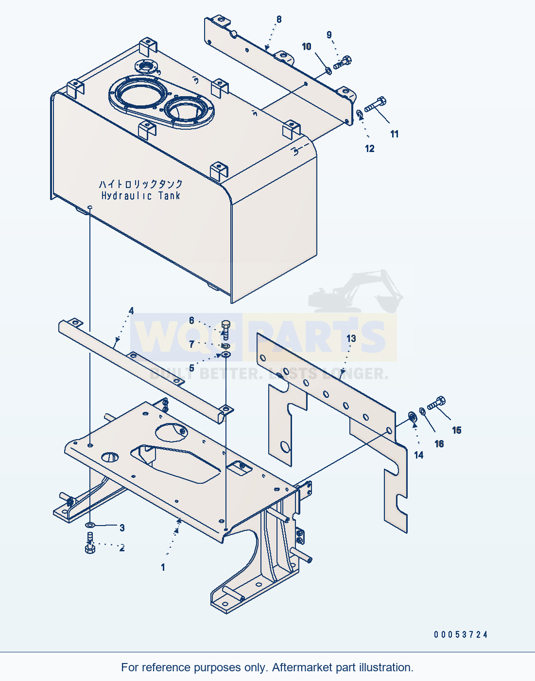 Komatsu WA470-6 H0 Hydraulic System — Hydraulic Tank (Bracket) parts diagram