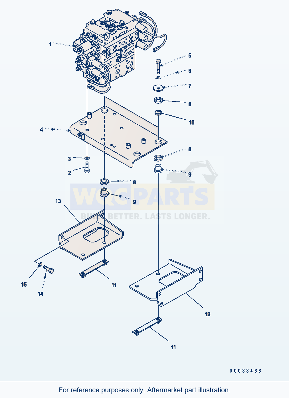 Komatsu WA470-6 H0 Hydraulic System — Main Valve (For Epc) parts diagram