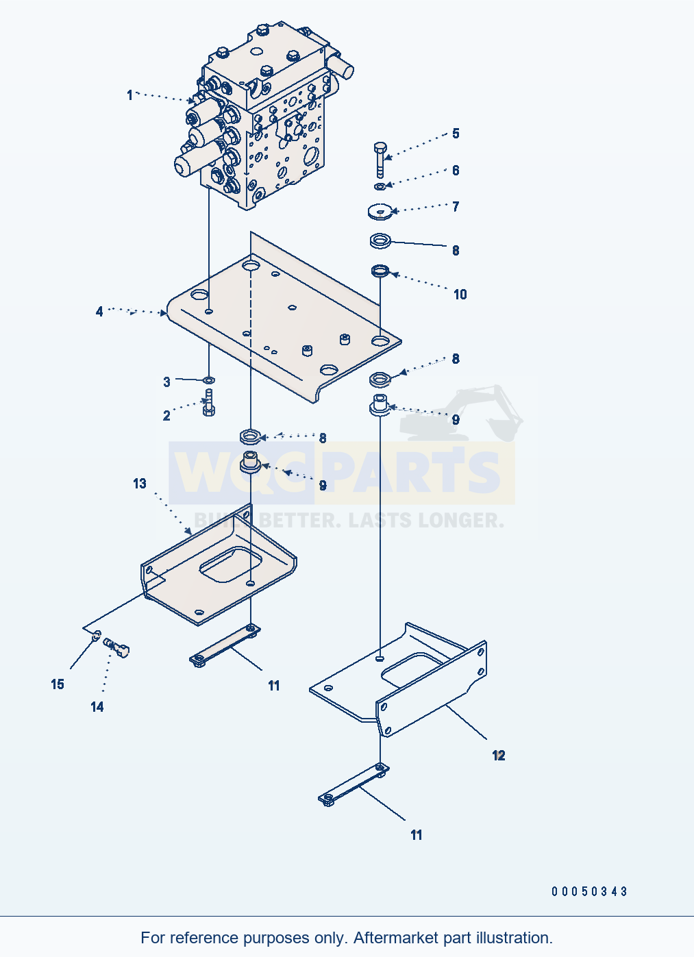 Komatsu WA470-6 H0 Hydraulic System — Main Valve (For Ppc) parts diagram