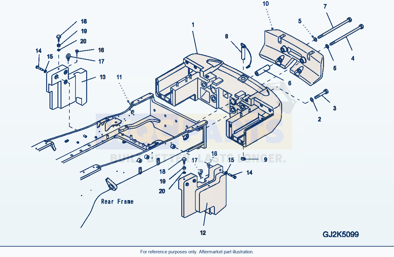 Komatsu WA470-6 M0 Guard — Counter Weight (Add + Side) parts diagram