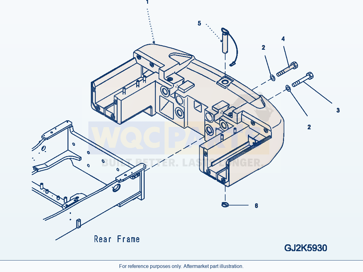 Komatsu WA470-6 M0 Guard — Counter Weight (Heavy Attachment) parts diagram