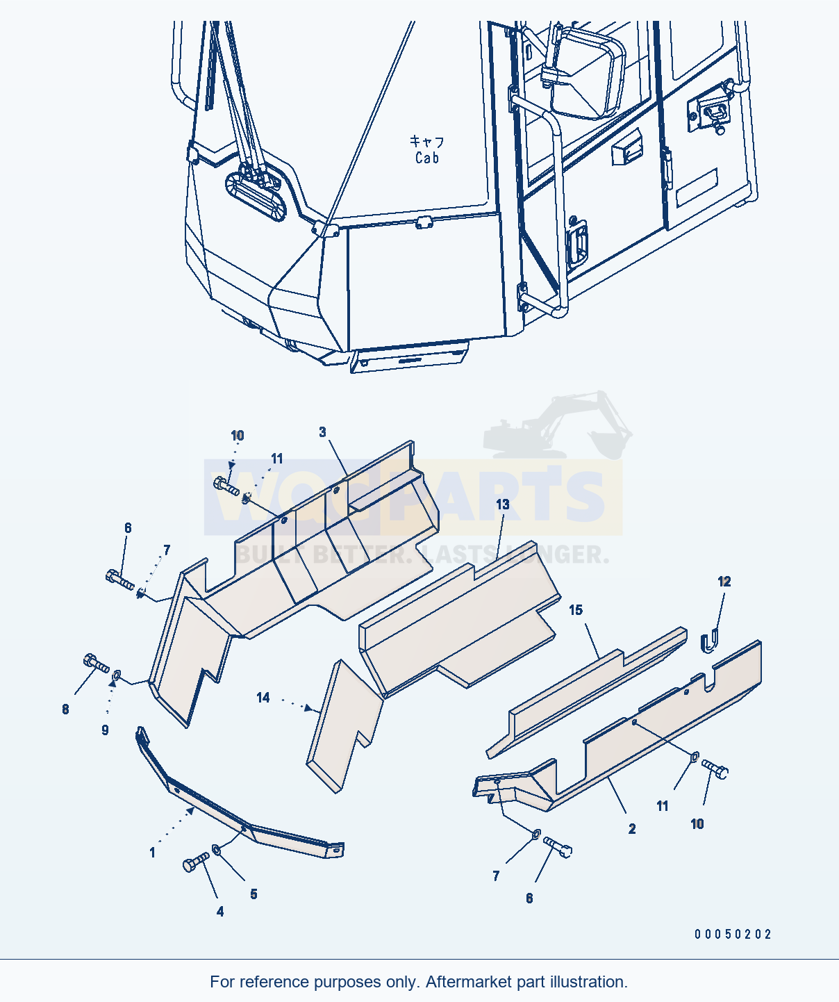 Komatsu WA470-6 M0 Guard — Floor Cover parts diagram