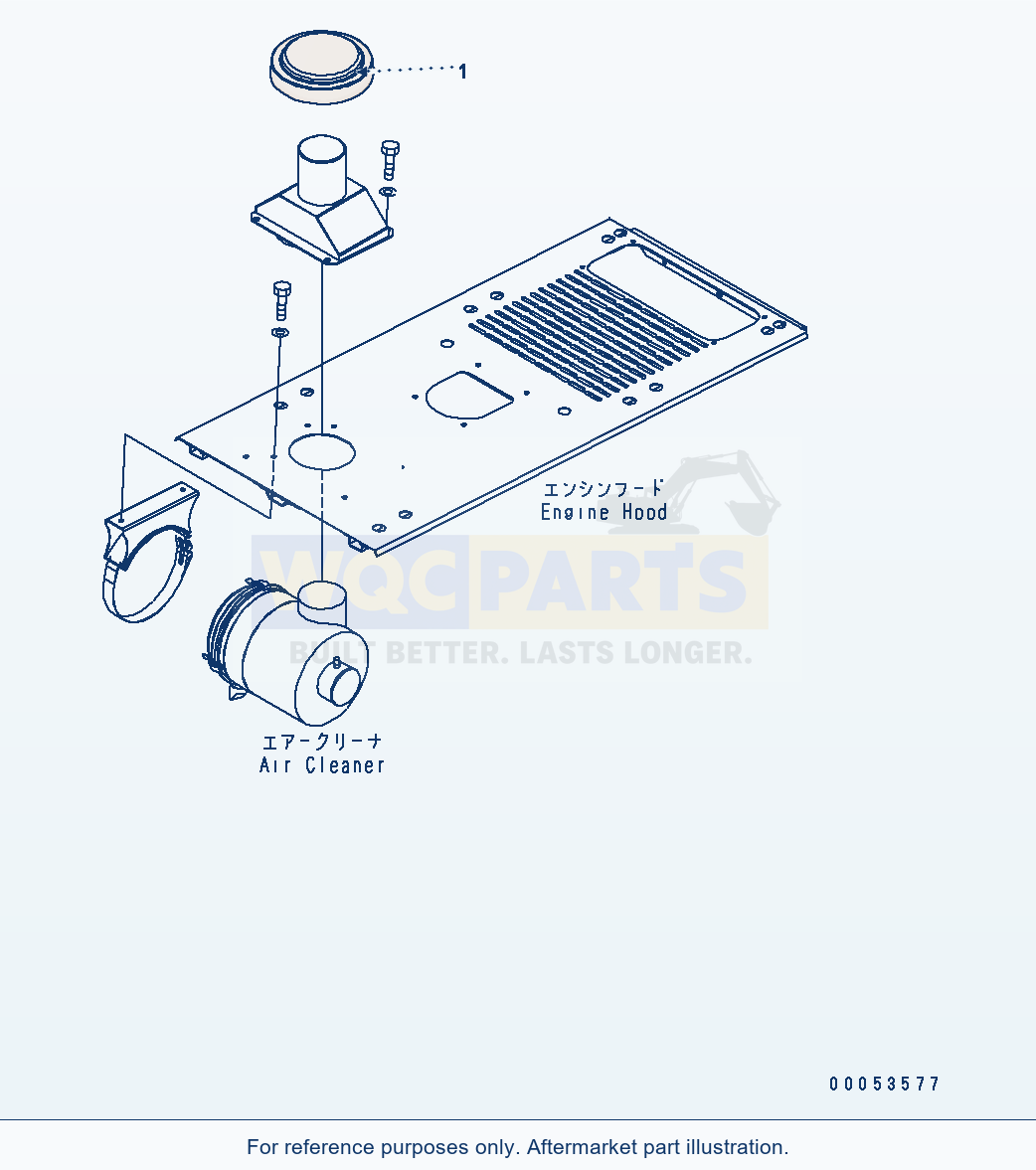 Komatsu WA470-6 M0 Guard — Hood (Air Cleaner Cap) parts diagram