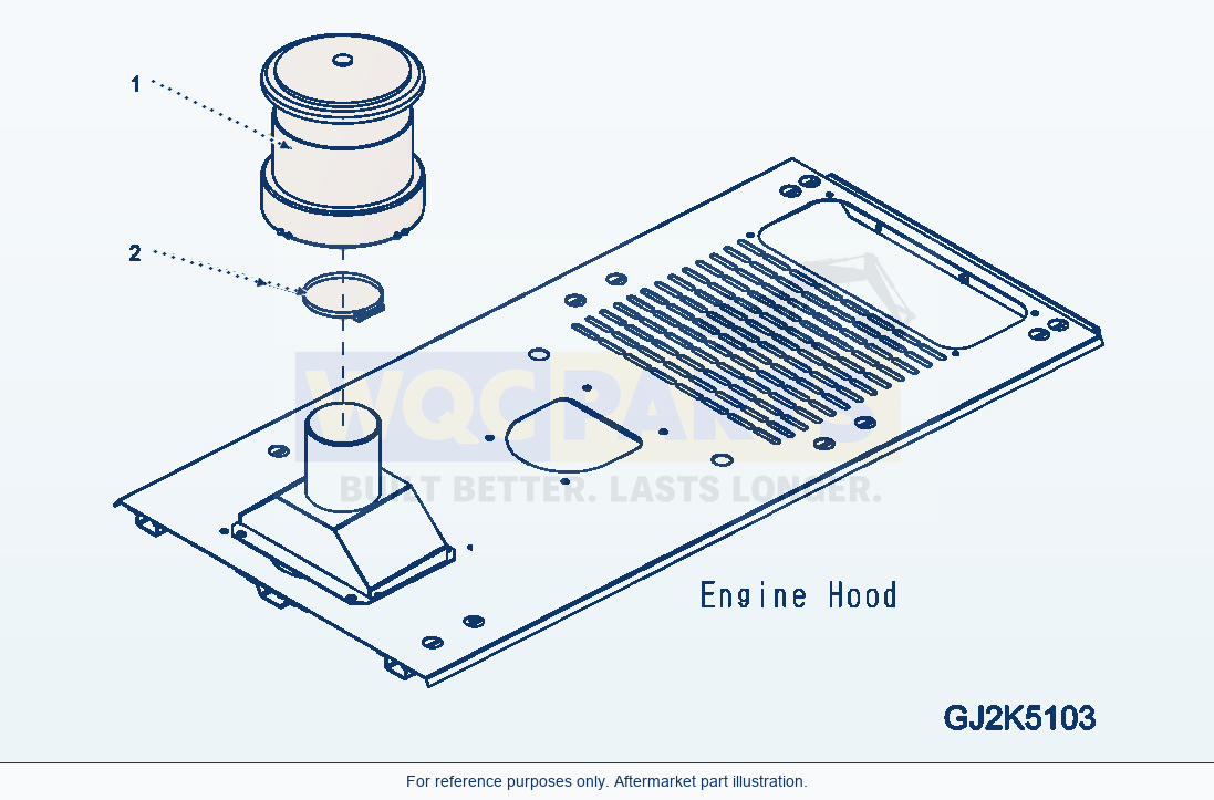Komatsu WA470-6 M0 Guard — Hood (With Turbo Ii Primary Filter) parts diagram