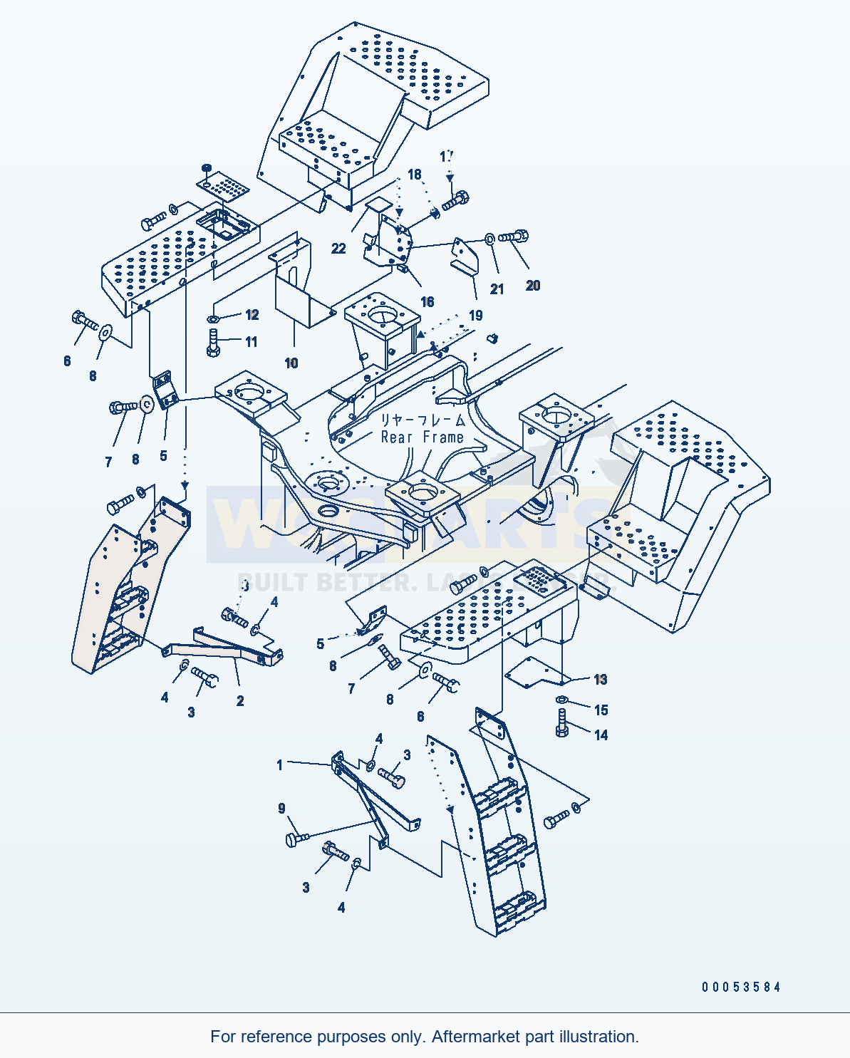 Komatsu WA470-6 M0 Guard — Ladder (Support Mount And Cover) parts diagram