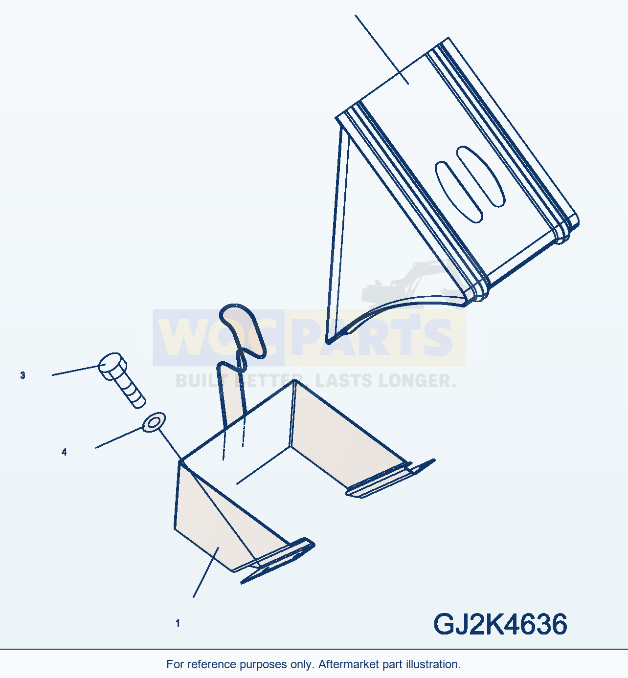 Komatsu WA470-6 V0 Accessory And Tool — Wheel Stopper parts diagram