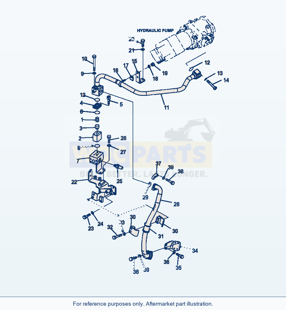 Komatsu WA470-6 Hydraulic Pump Steering Line Serial A45001-UP parts diagram